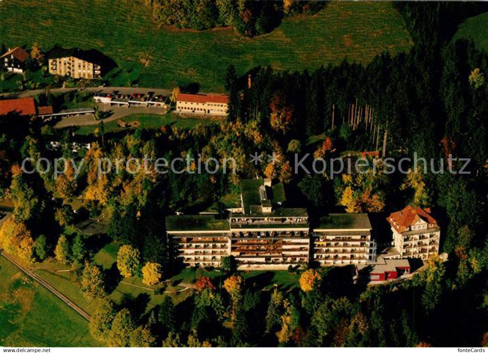 Wald ZH Fliegeraufnahme Hoehenklinik Wald