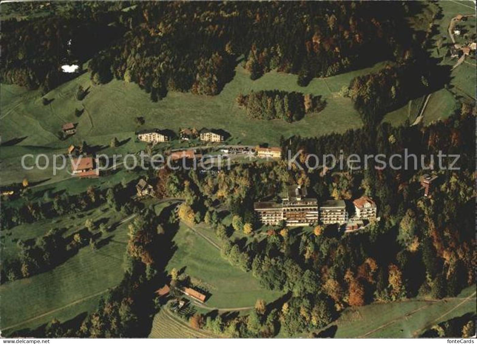 Wald ZH Fliegeraufnahme Hoehenklinik Wald