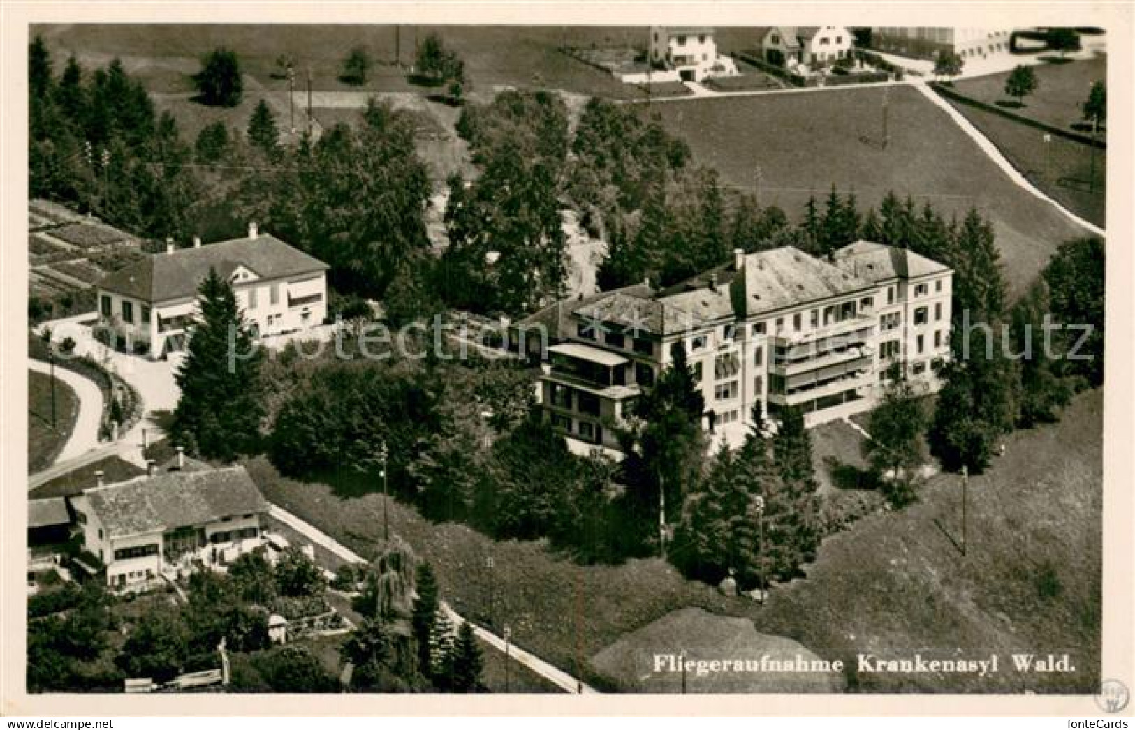 Wald ZH Fliegeraufnahme Krankenasyl Wald