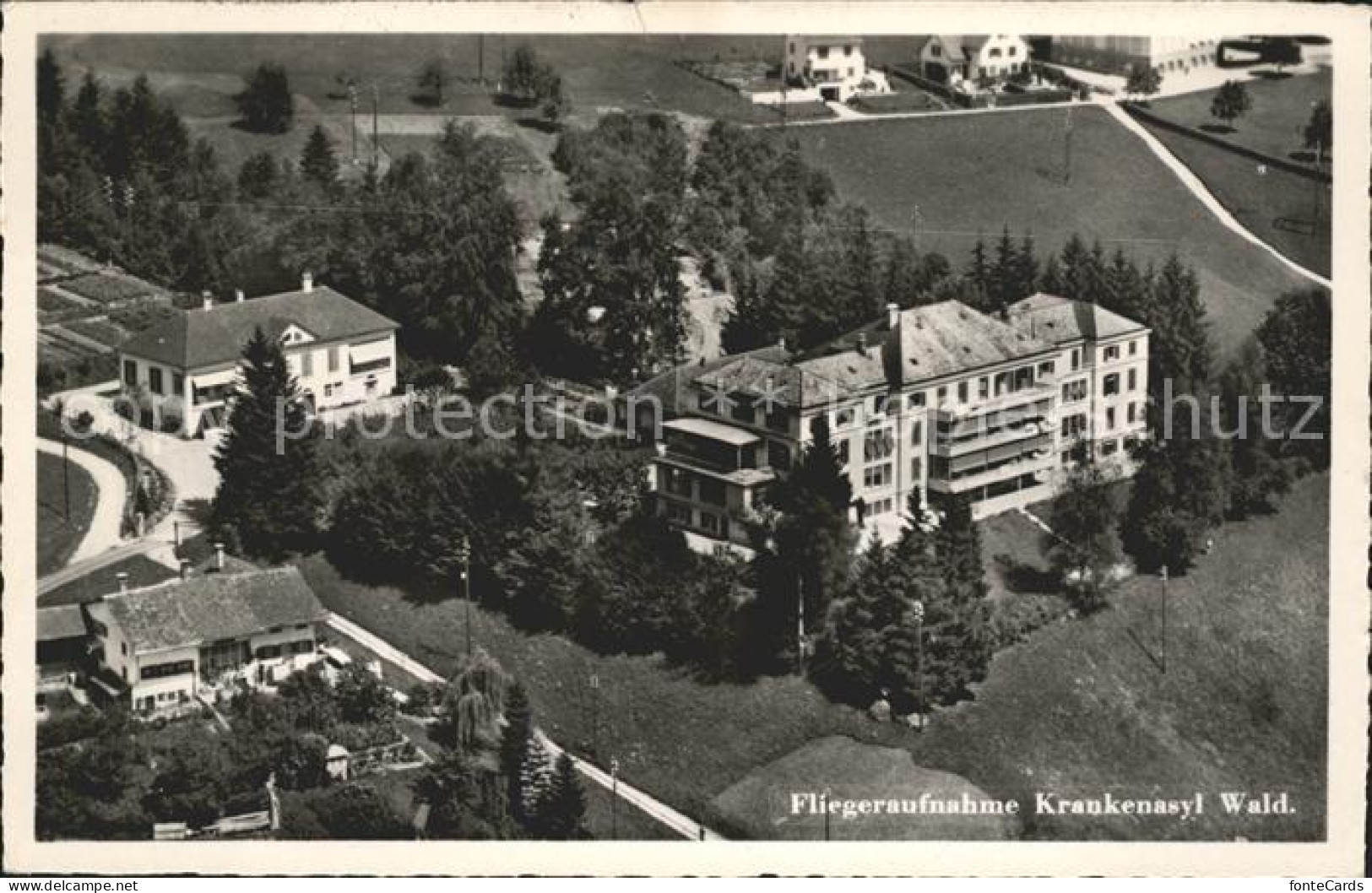 Wald ZH Fliegeraufnahme Krankenasyl Wald