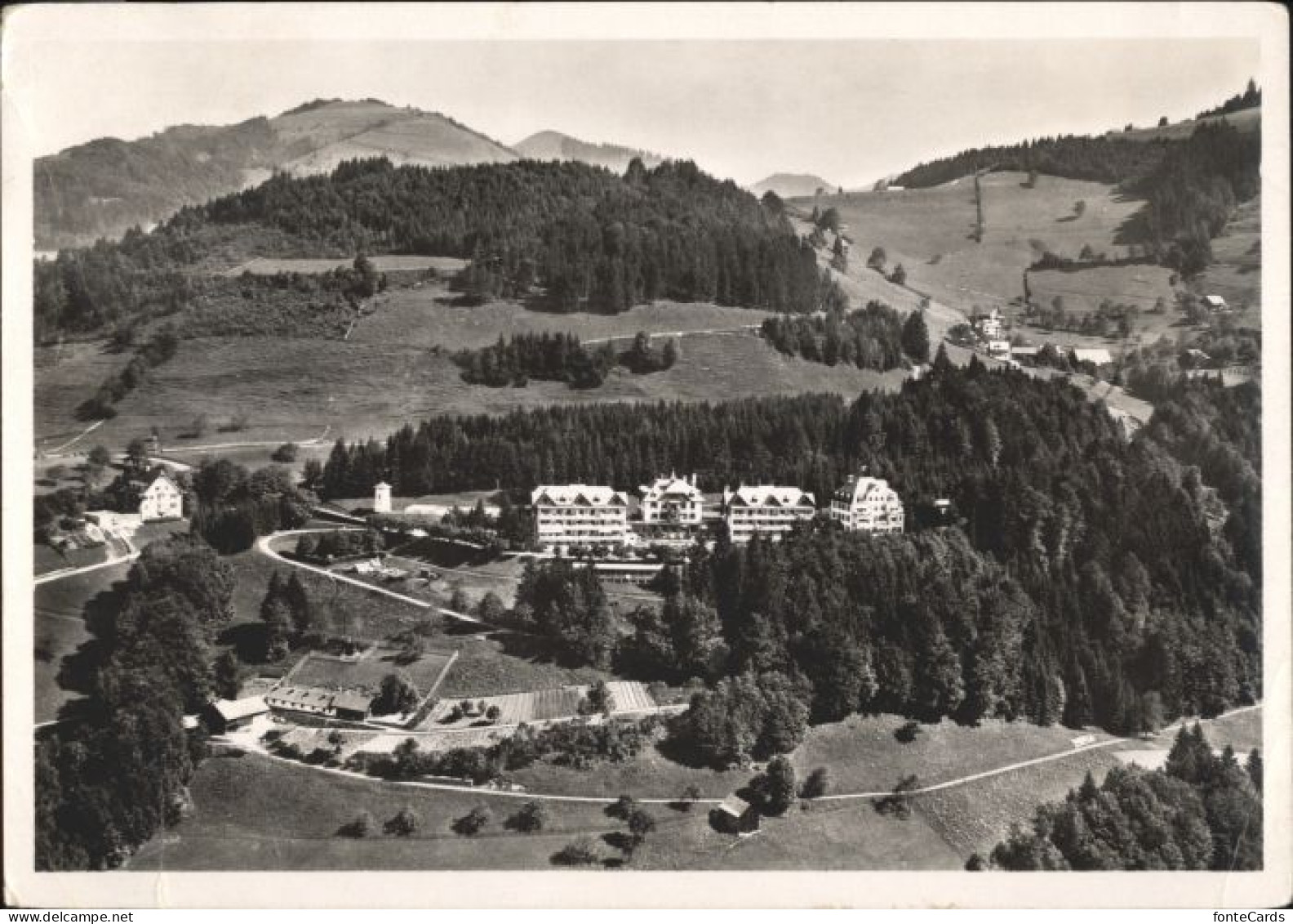 Wald ZH Wald AR Sanatorium  Fliegeraufnahme