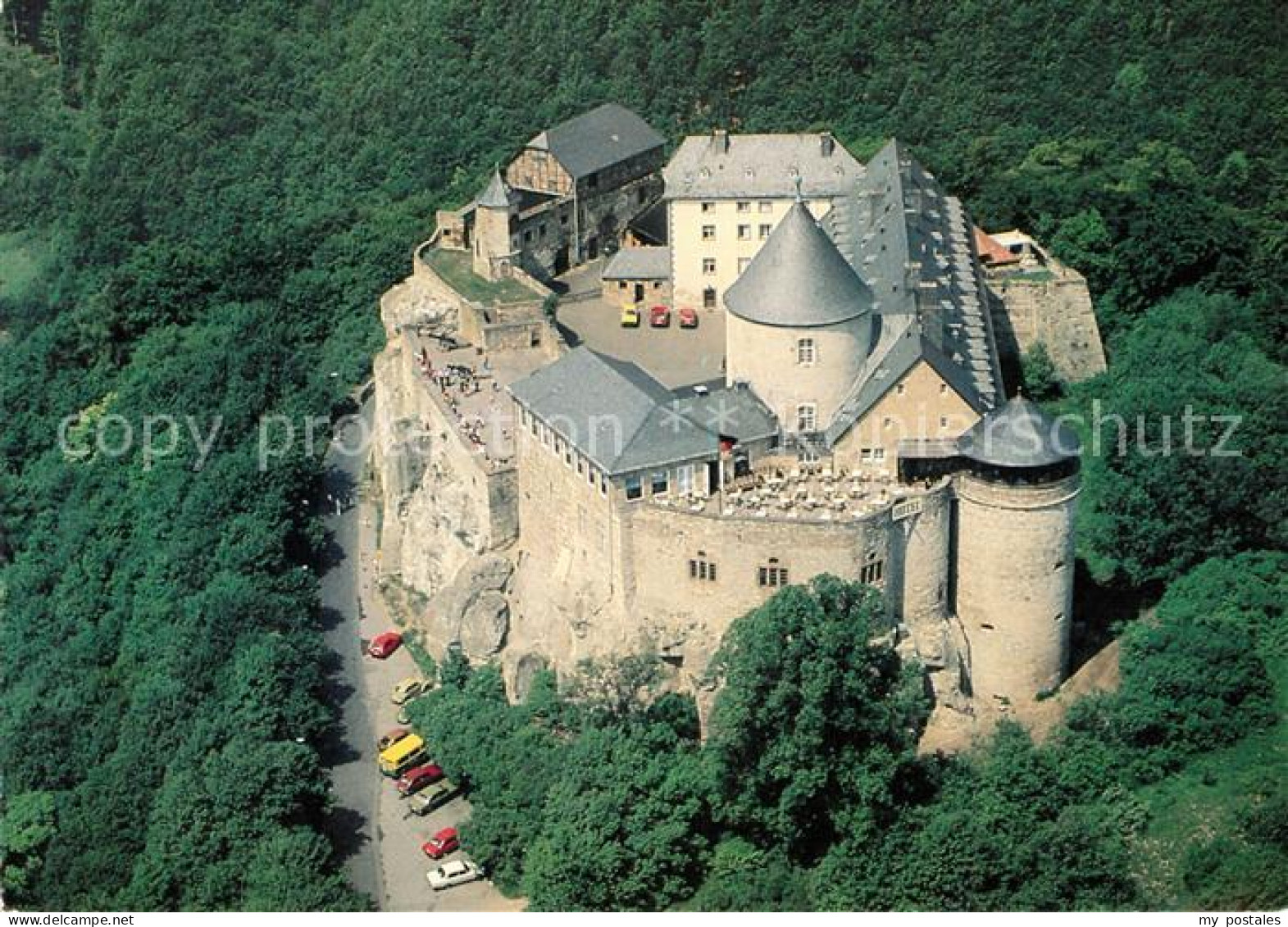 Waldeck Edersee Burghotel Schloss Waldeck Fliegeraufnahme