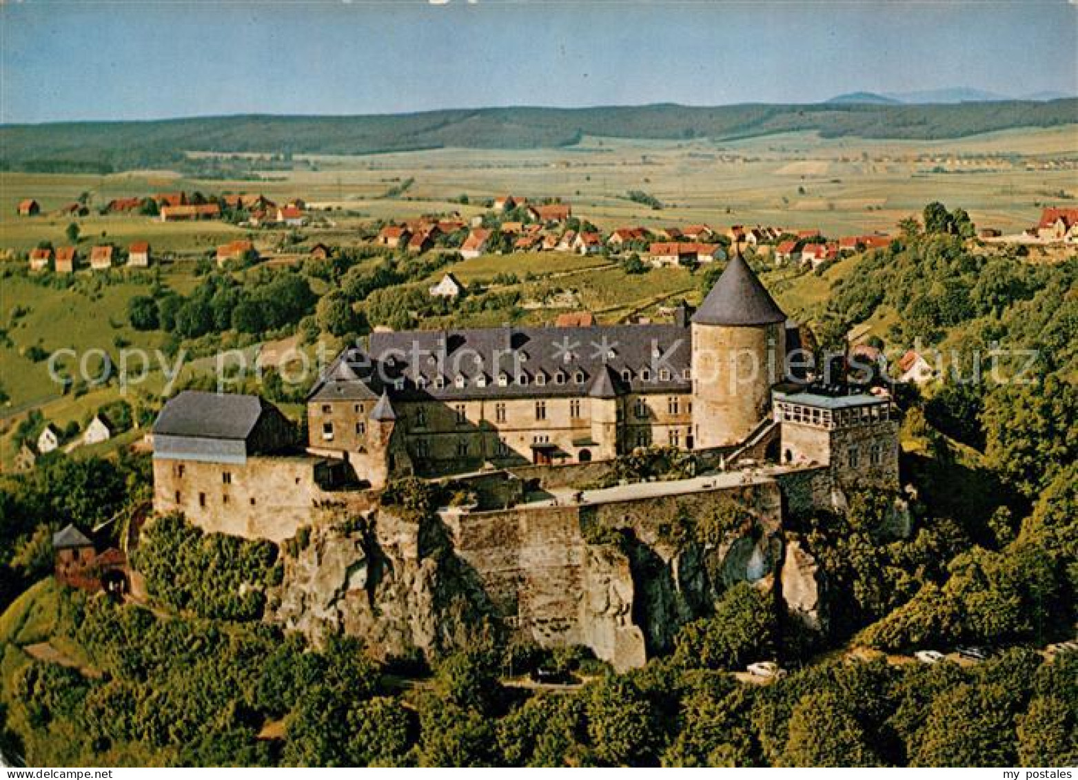 Waldeck Edersee Burghotel Schloss Waldeck Fliegeraufnahme