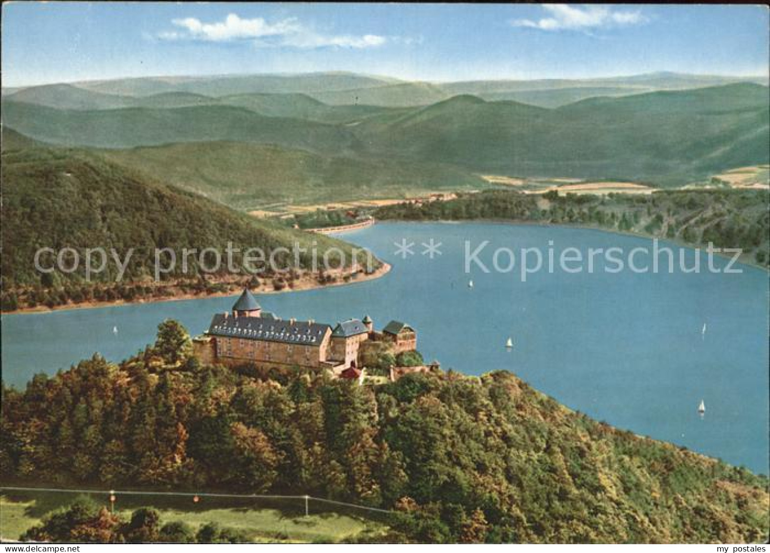 Waldeck Edersee Fliegeraufnahme Schloss Waldeck