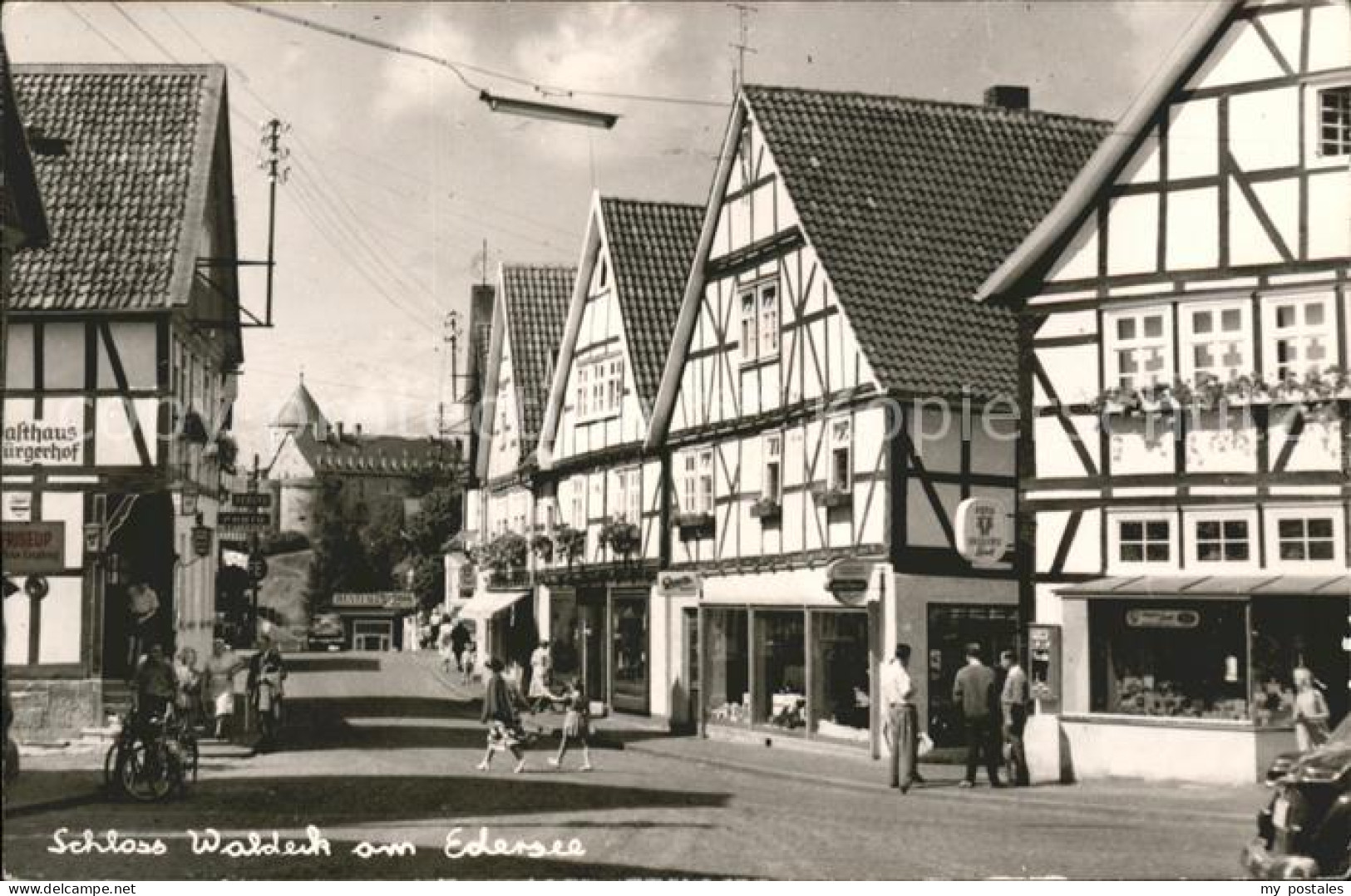 Waldeck Edersee Schloss Waldeck Dorfpartie