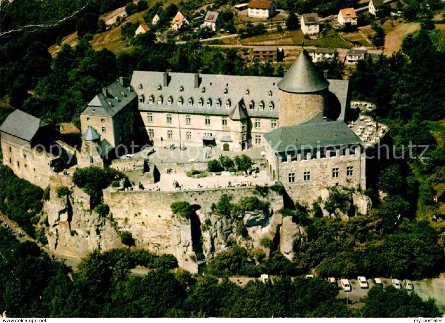 Waldeck Edersee Schloss Waldeck Fliegeraufnahme