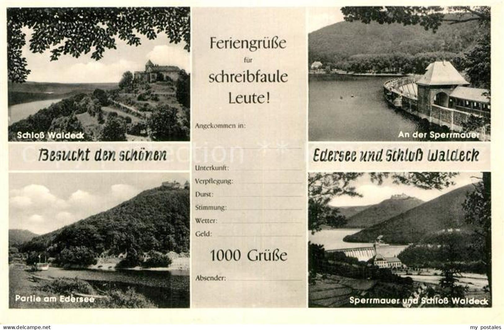 Waldeck Edersee Schloss Waldeck Sperrmauer
