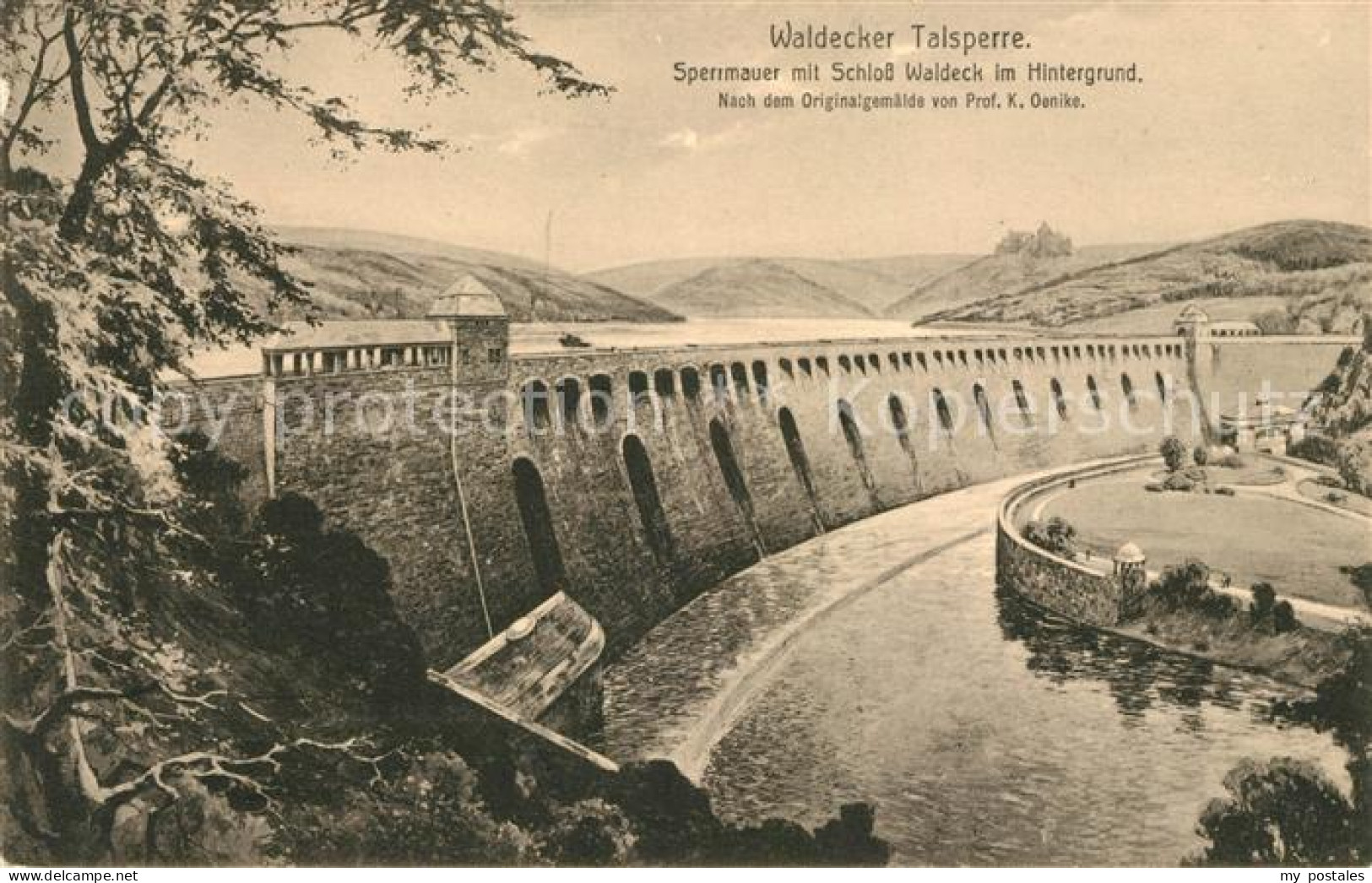 Waldeck Edersee Waldecker Talsperre Sperrmauer Schloss Waldeck