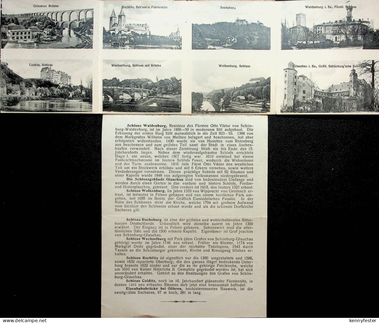 Waldenburg in Sachsen - Karte zum Aufklappen