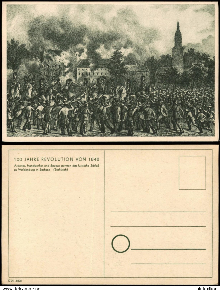 Waldenburg Sachsen Arbeiter Handwerker Bauern stürmen  100 Jah Revolution 1948