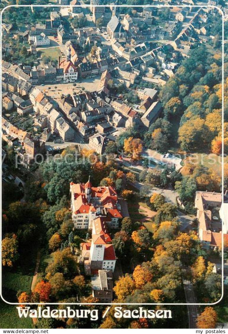 Waldenburg Sachsen Fliegeraufnahme mit Schloss und Innenstadt
