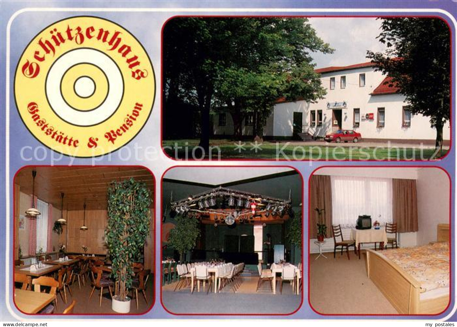 Waldenburg Sachsen Gaststaette Pension Schuetzenhaus Gastraum Fremdenzimmer