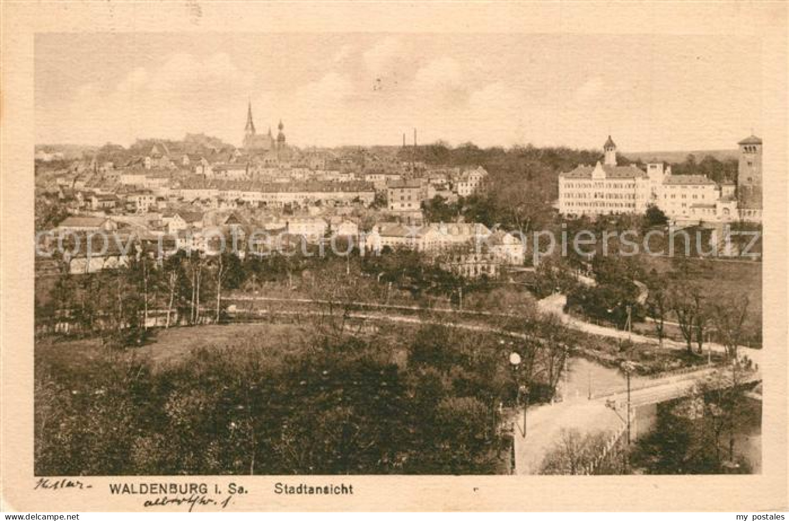 Waldenburg Sachsen Panorama Stadt