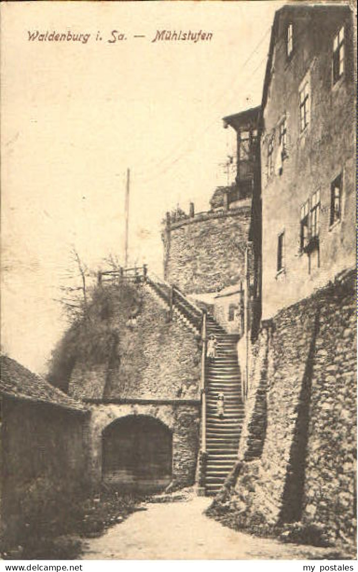 Waldenburg Sachsen Waldenburg Muehlstufen ungelaufen ca. 1920
