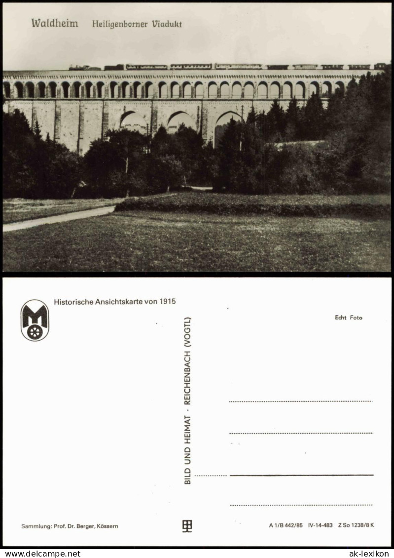 Waldheim (Sachsen) Waldheim, Heiligenborner Viadukt, Zug, 1915 1985
