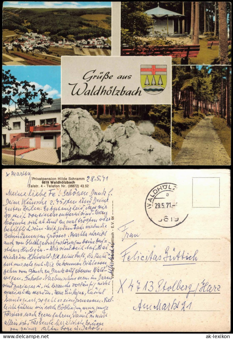 Waldhölzbach-Losheim am See Privatpension Hilde Schramm Mehrbild 1971