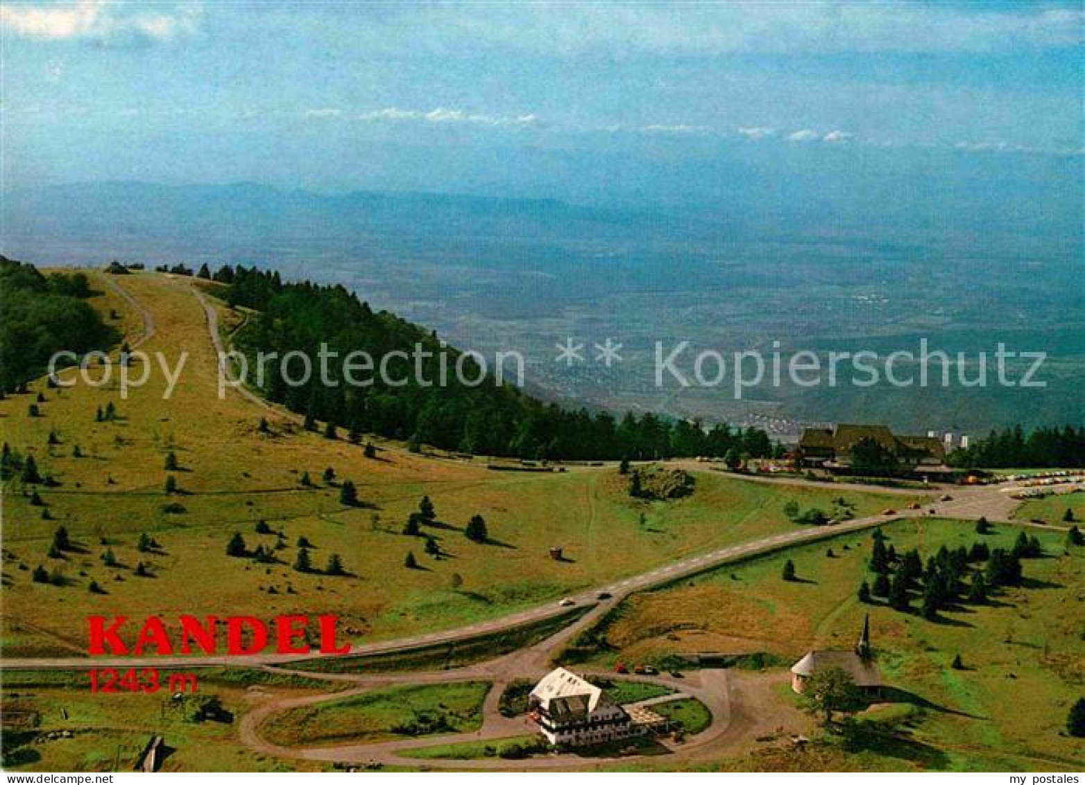 Waldkirch Breisgau Fliegeraufnahme mit Kandel und Berghotel Kandel