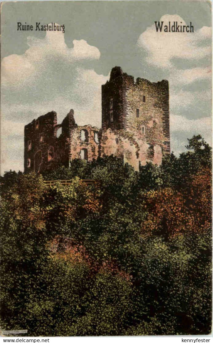 Waldkirch - Ruine Kastelburg - Künstler-AK Eugen Felle