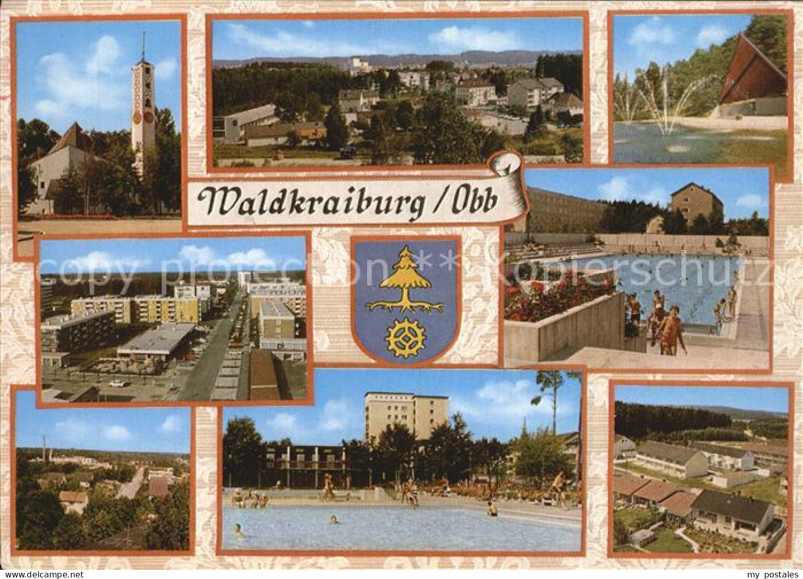 Waldkraiburg mit Freibad Fliegeraufnahmen