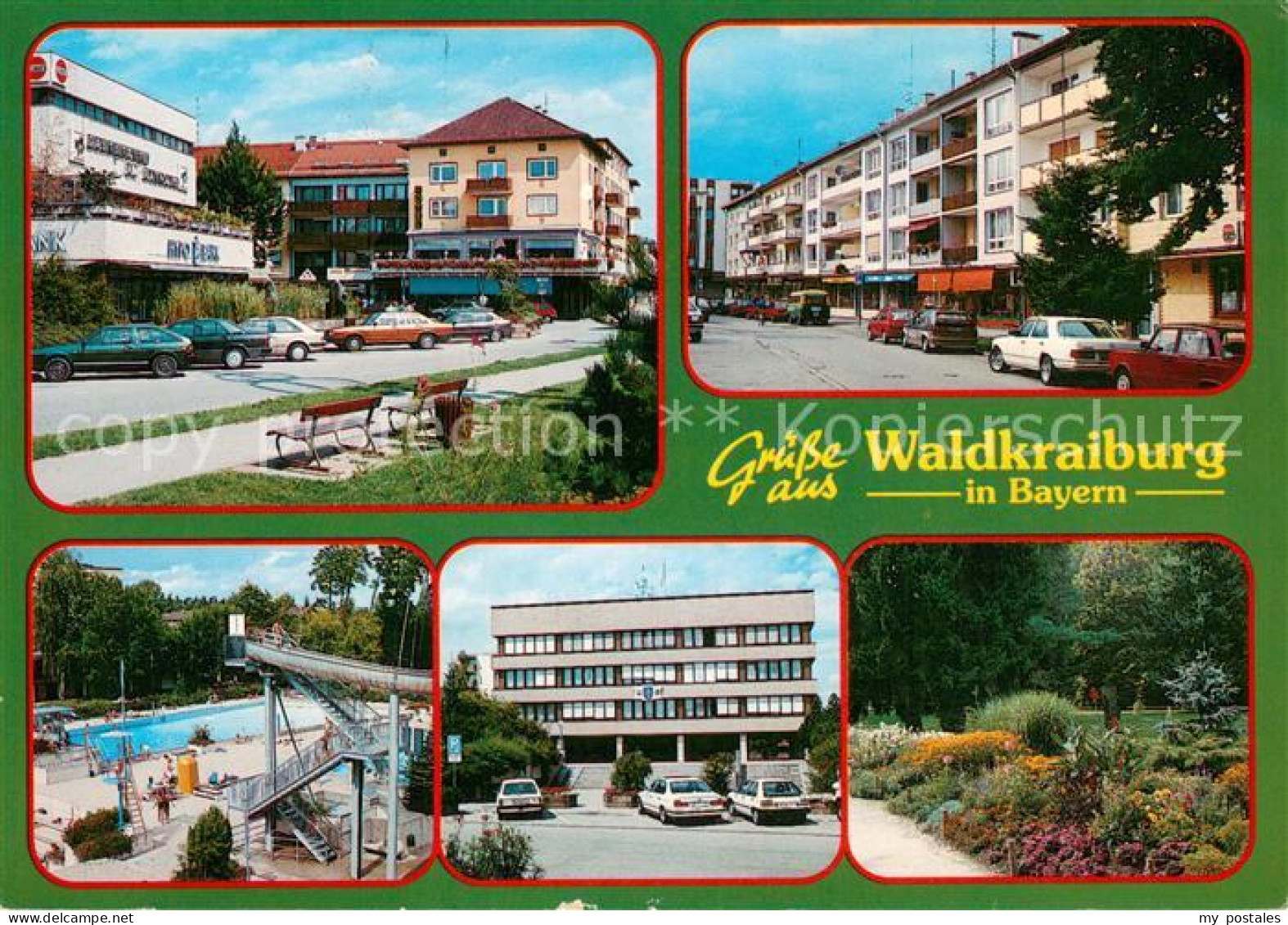 Waldkraiburg Partien in der Innenstadt Parkanlagen Freibad