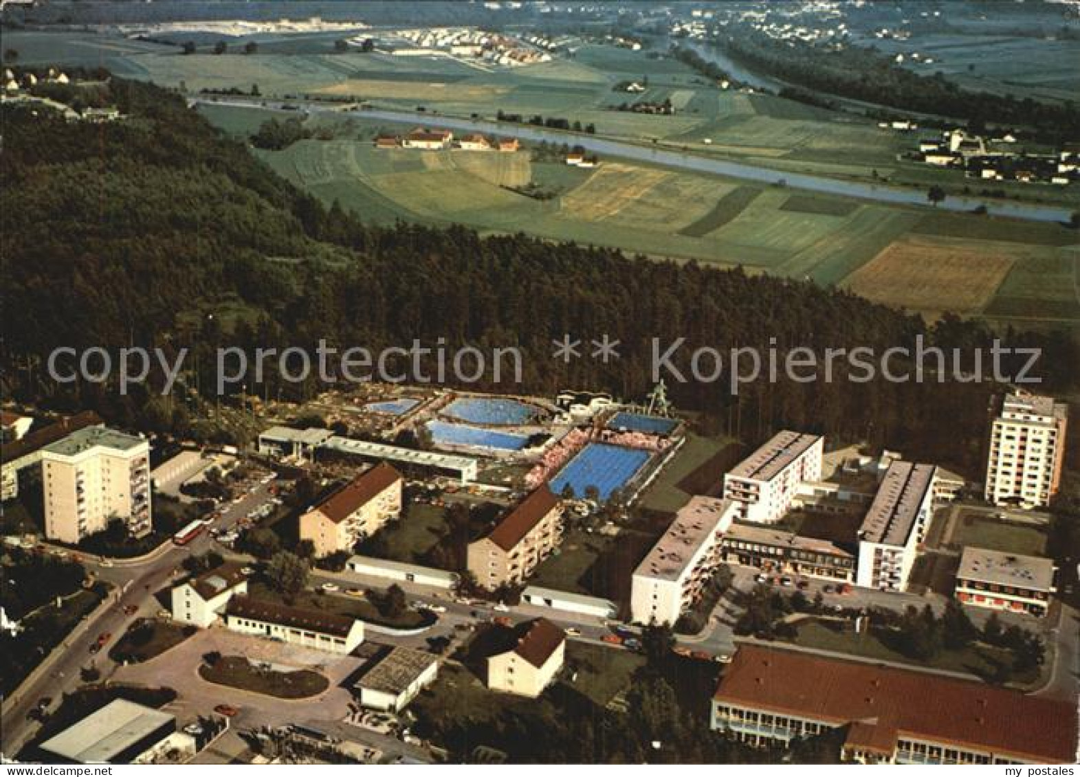 Waldkraiburg Waldbad Fliegeraufnahme