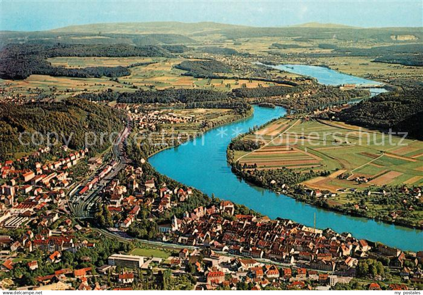 Waldshut-Tiengen Fliegeraufnahme Hochrhein