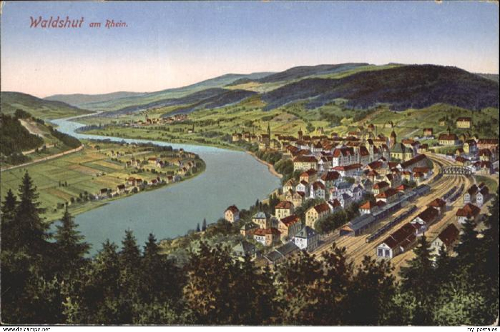 Waldshut Tiengen Rhein Flugbild