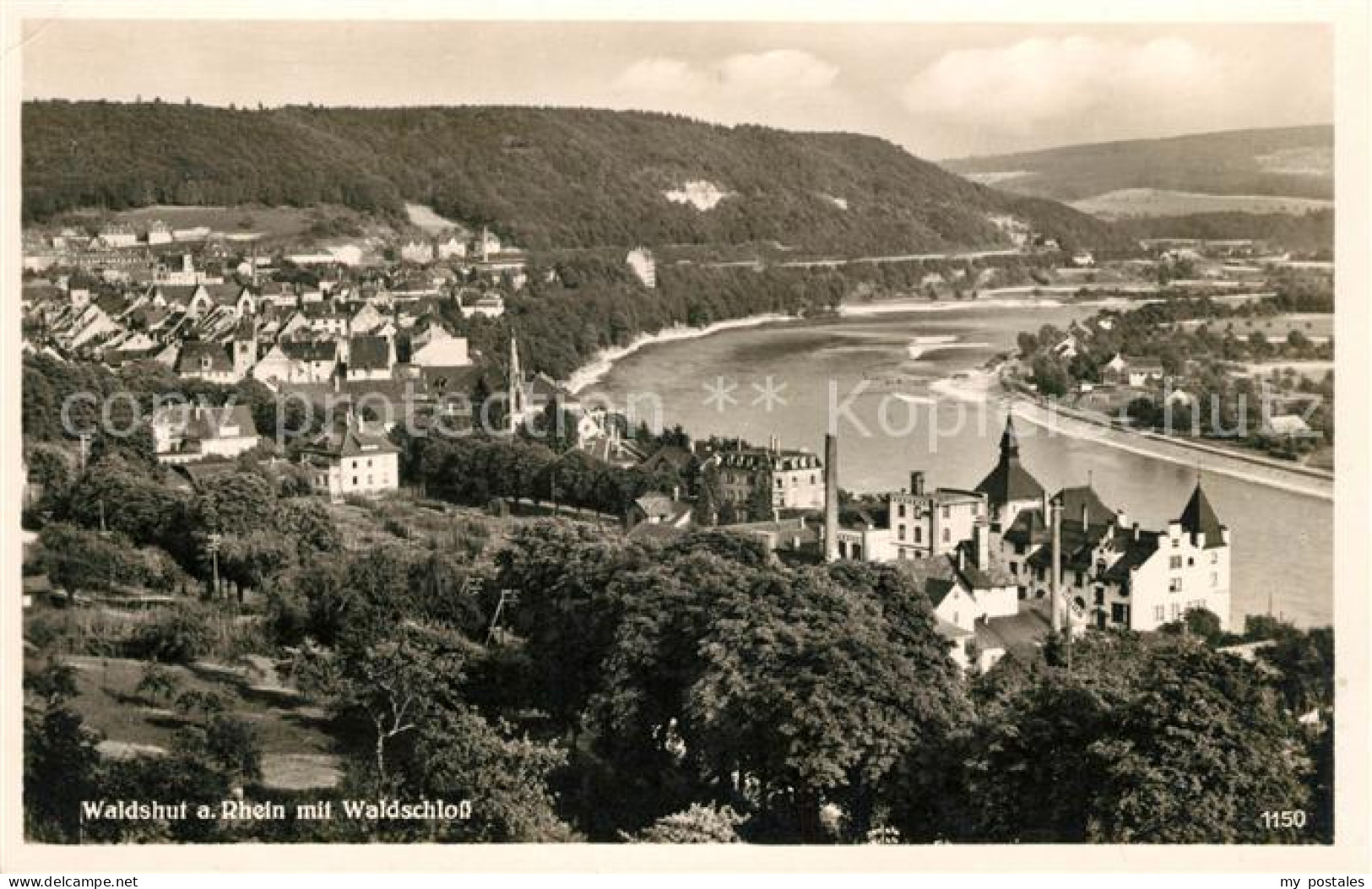 Waldshut-Tiengen Rheinpartie mit Waldschloss