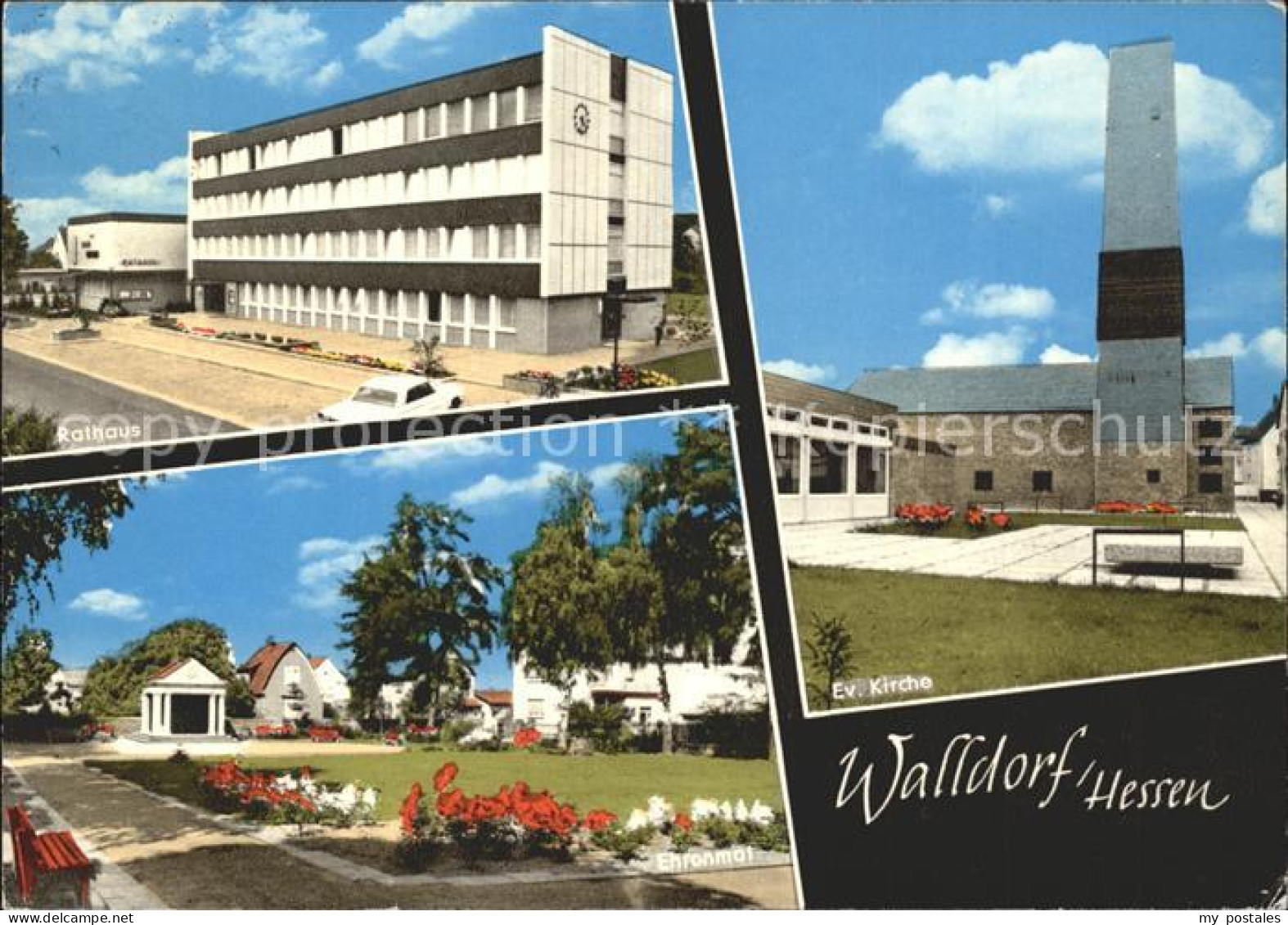 Walldorf Hessen Ev Kirche Rathaus Ehrenmal