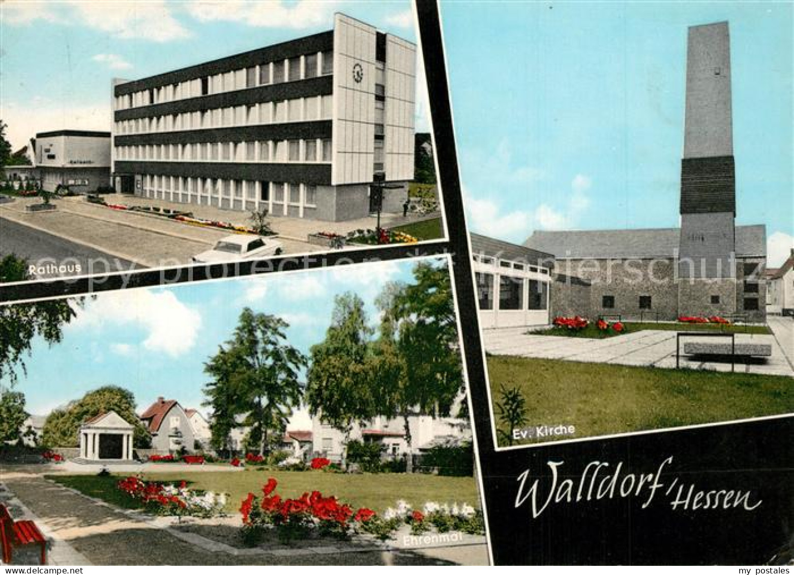 Walldorf Hessen Rathaus Ev Kirche Ehrenmal