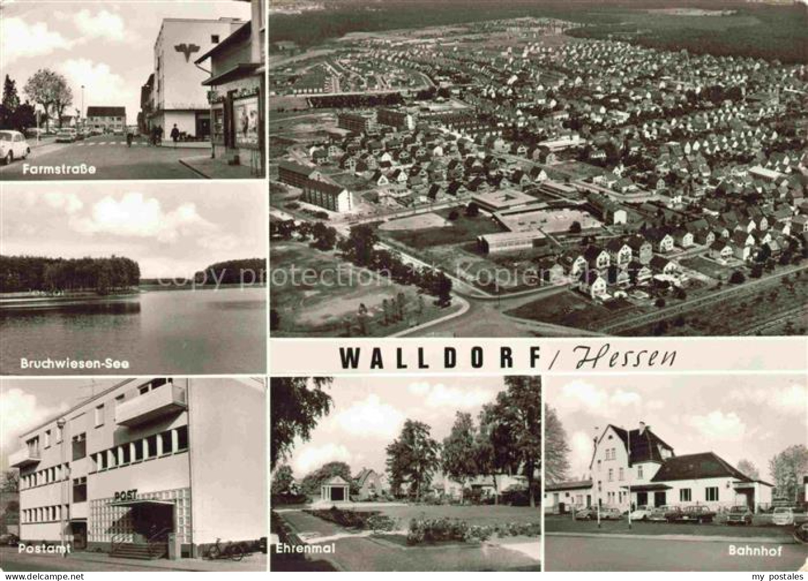 Walldorf Moerfelden-Walldorf Hessen Fliegeraufnahme Farmstrasse Bruchwiesen See