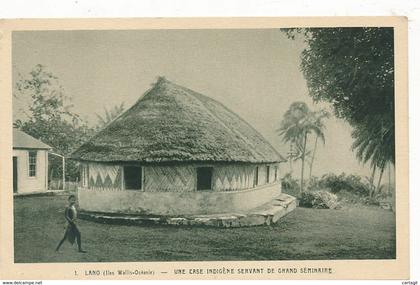 CPA  ( Religion) - 32566-Lano ( Wallis et Futuna) - Grand Séminaire sous case indigène-Envoi gratuit