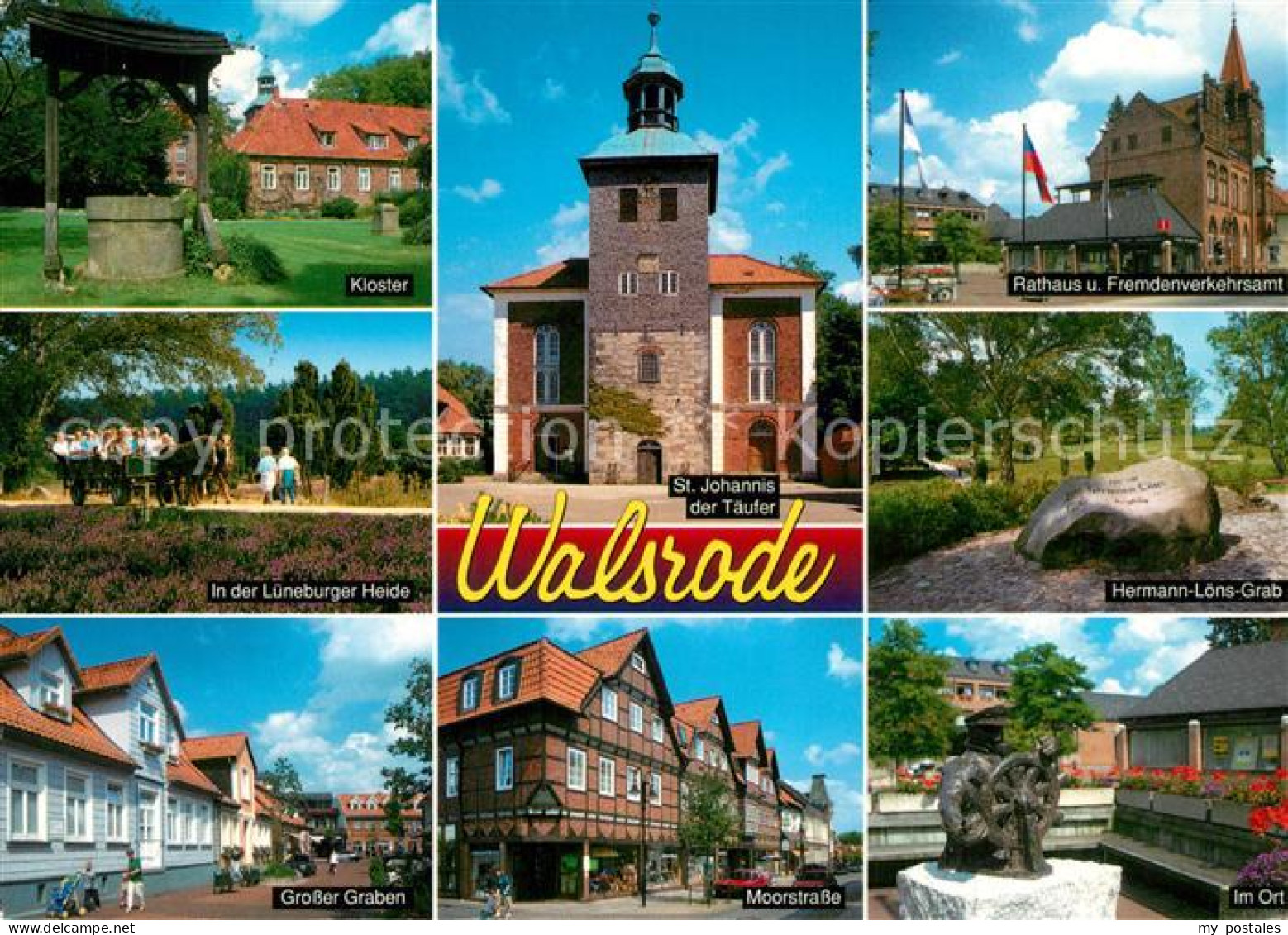 Walsrode Lueneburger Heide Kloster Pferdewagen Lueneburger Heide Grosser Graben