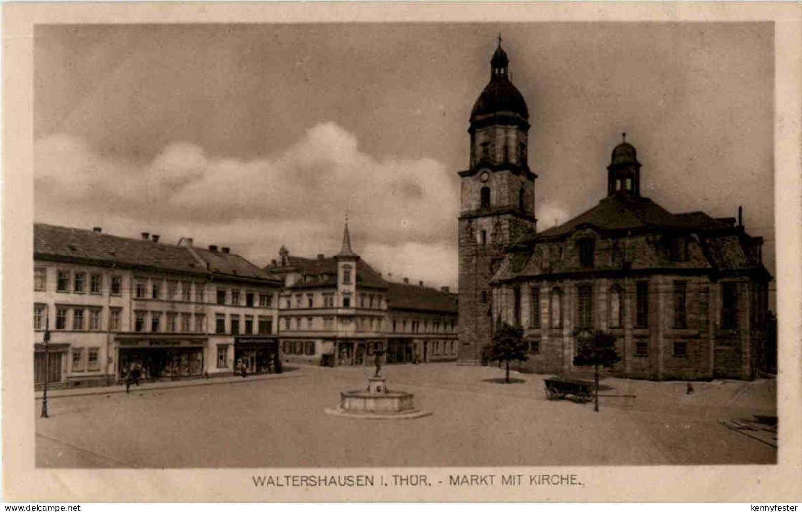 Waltershausen - Markt mit Kirche