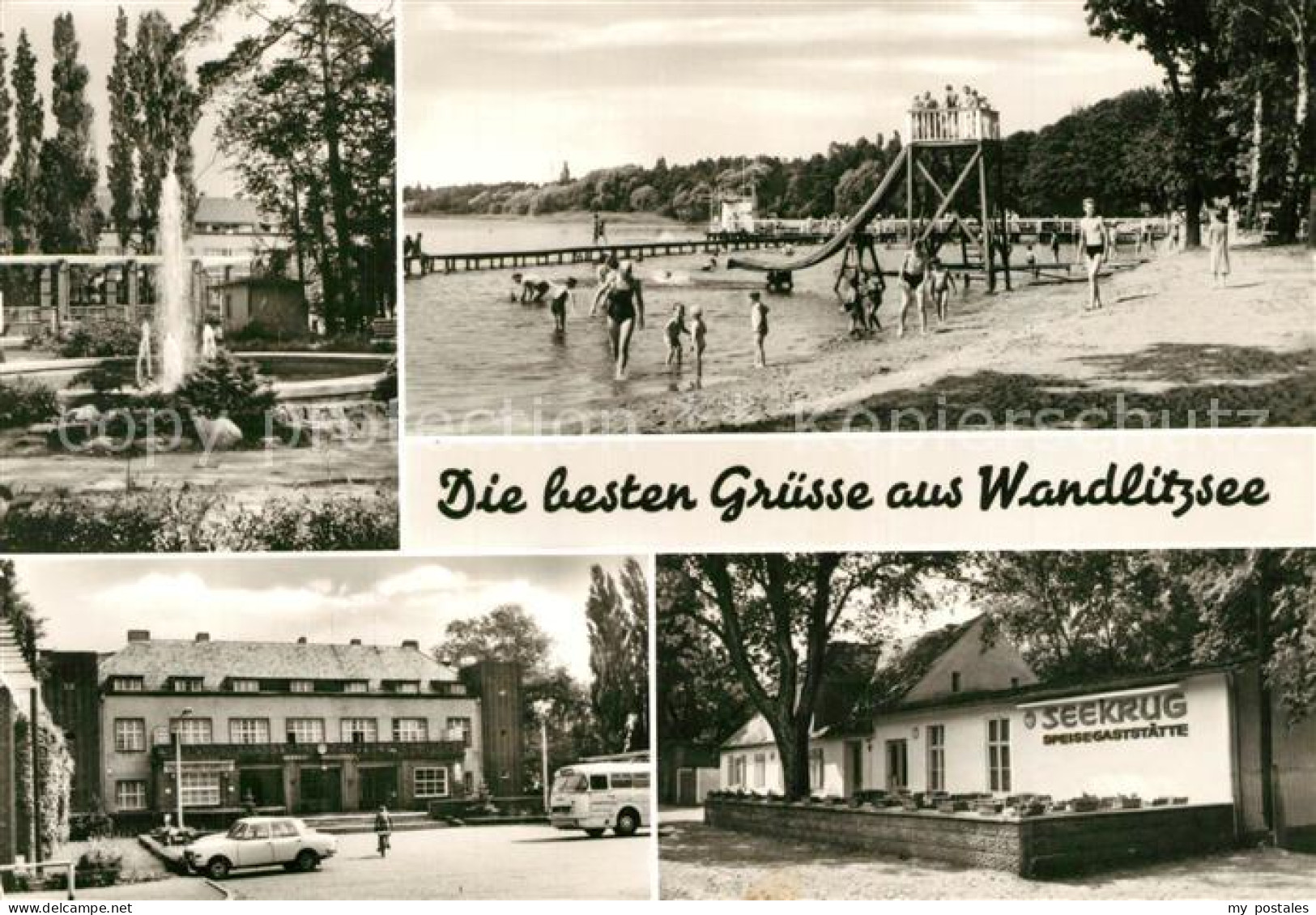 Wandlitz Brunnen Strandpartie Seekrug Speisegaststaette