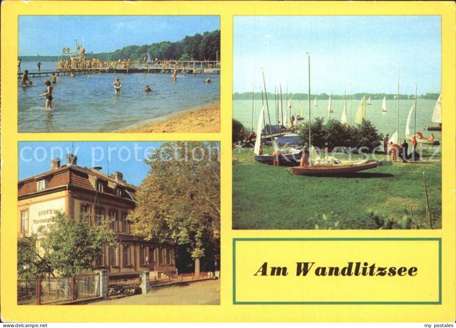 Wandlitz See Segelboote Strandbad