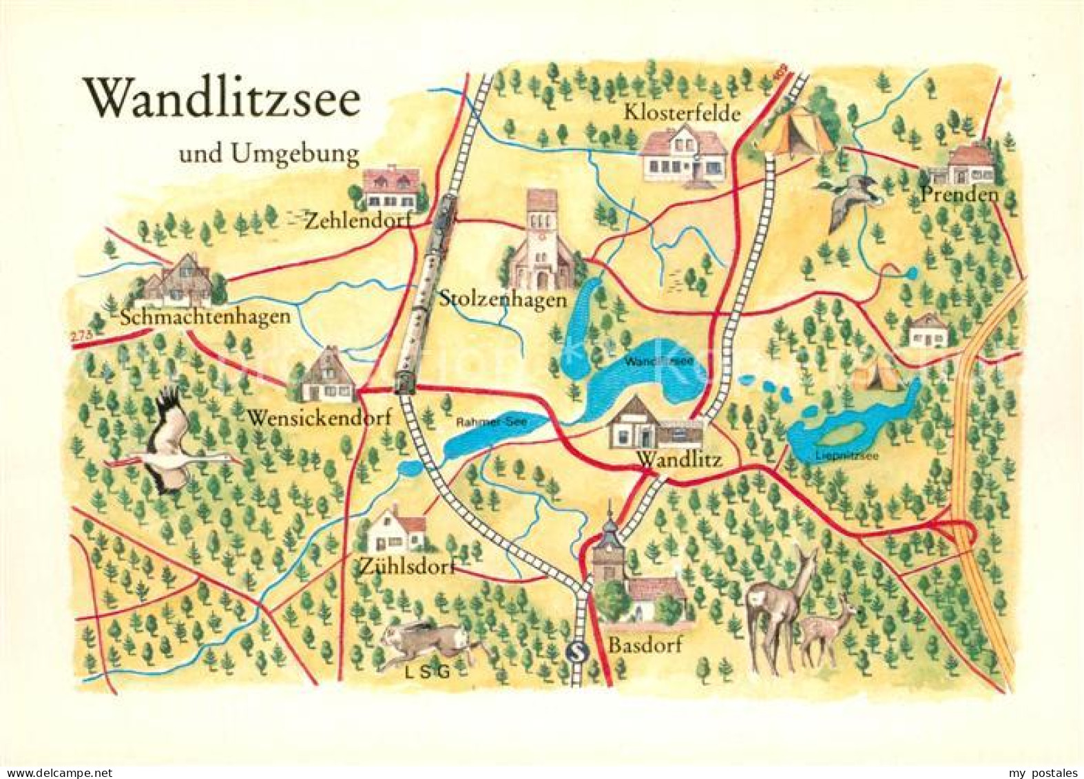 Wandlitz Wandlitzsee Panoramakarte