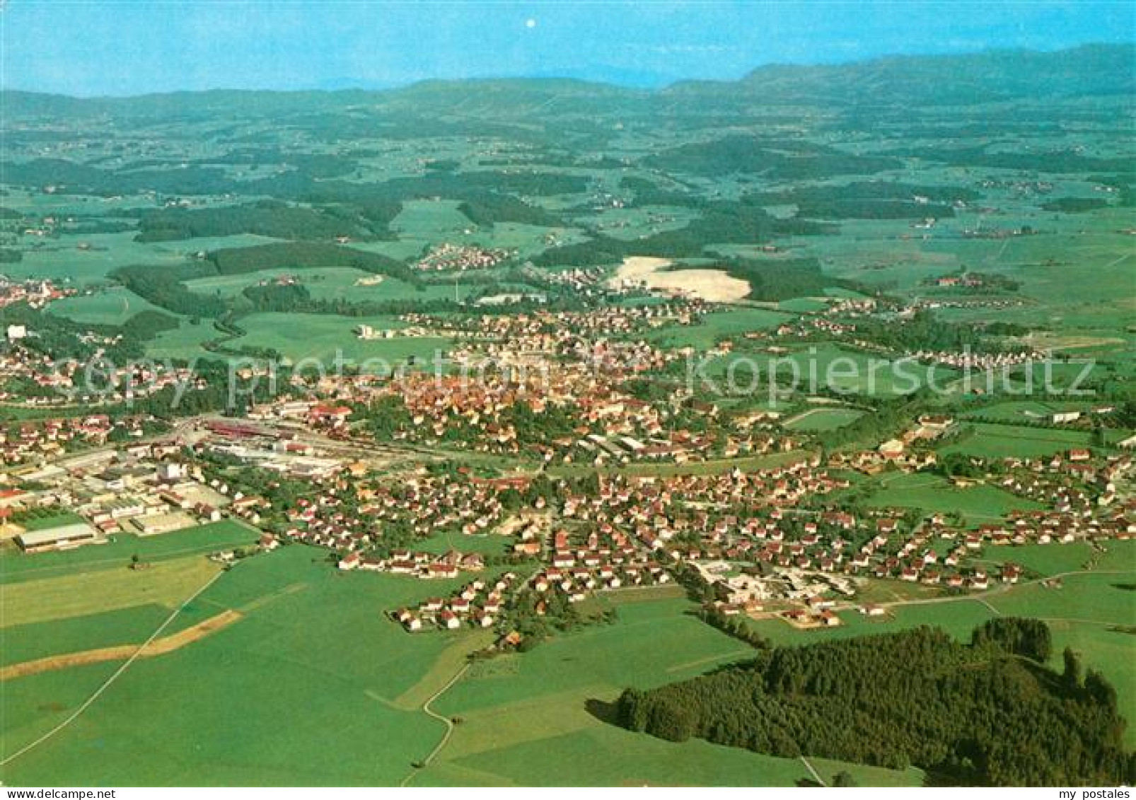 Wangen Allgaeu Fliegeraufnahme