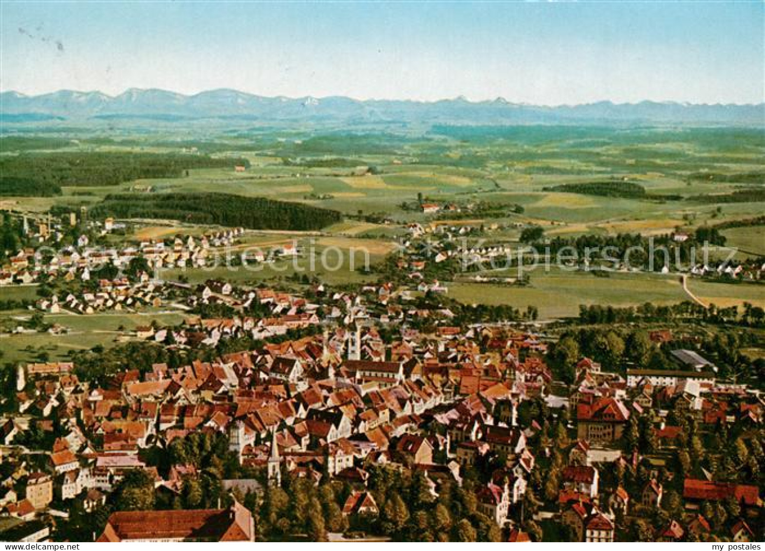 Wangen Allgaeu Fliegeraufnahme