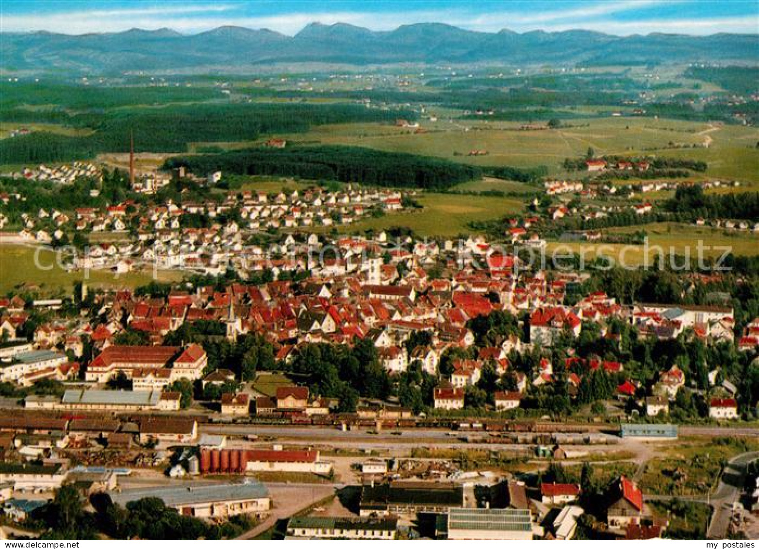 Wangen Allgaeu Fliegeraufnahme