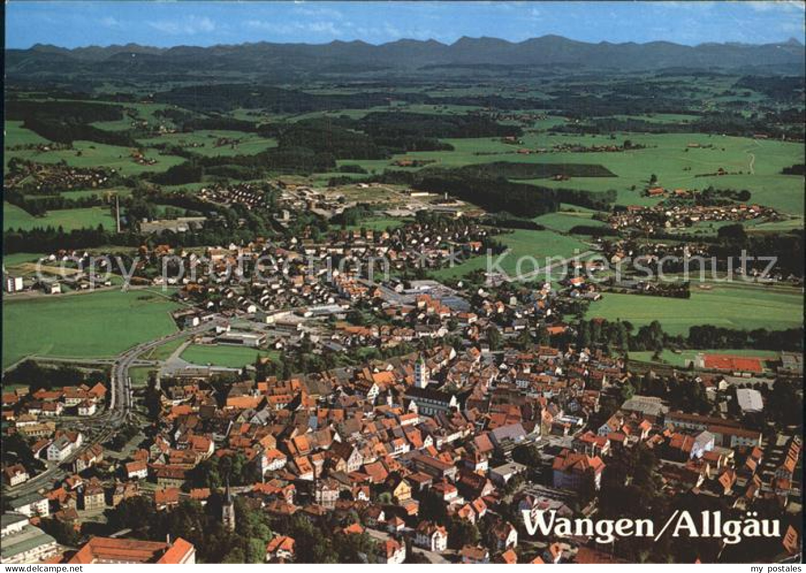 Wangen Allgaeu Fliegeraufnahme