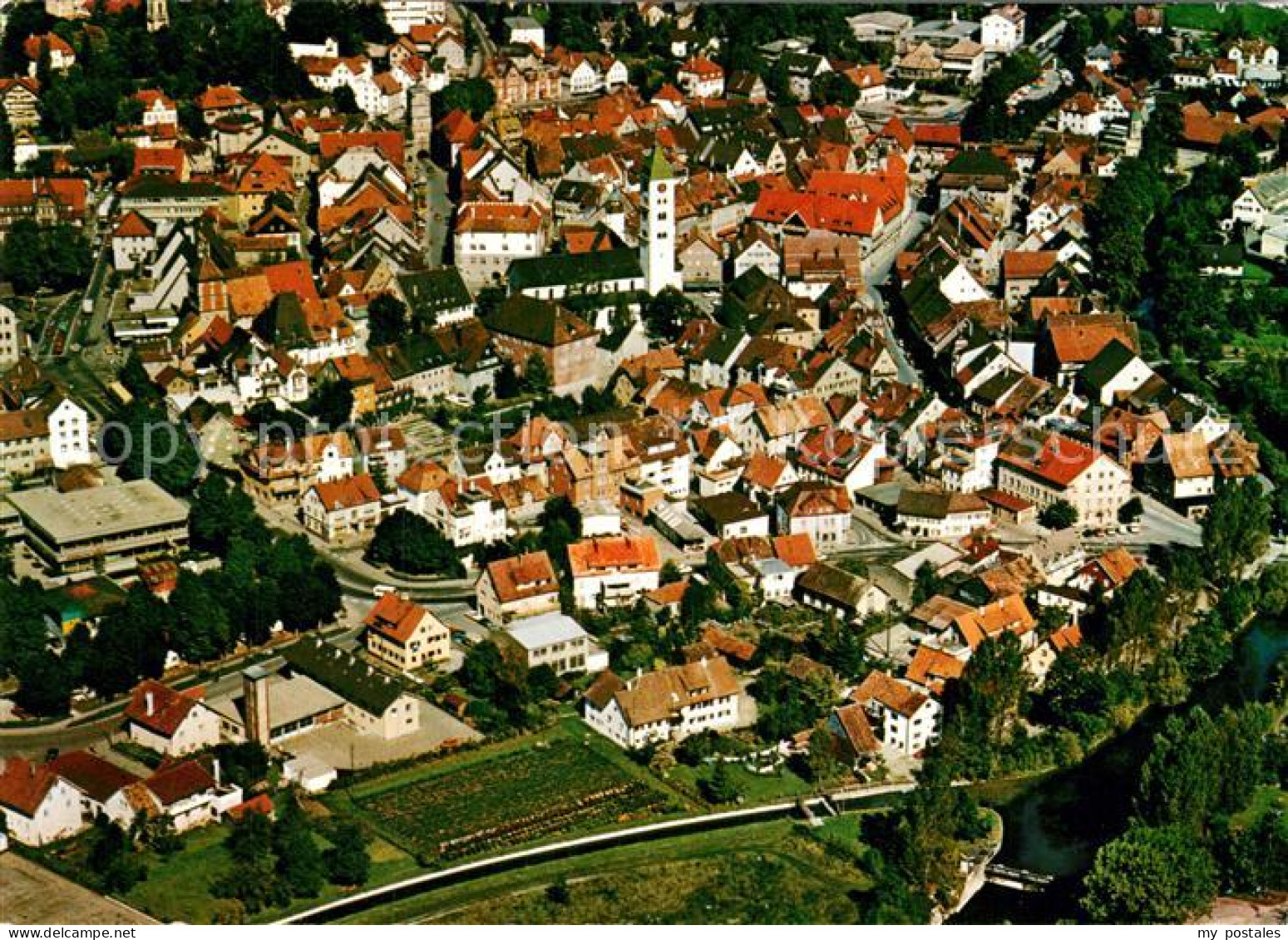 Wangen Allgaeu Fliegeraufnahme