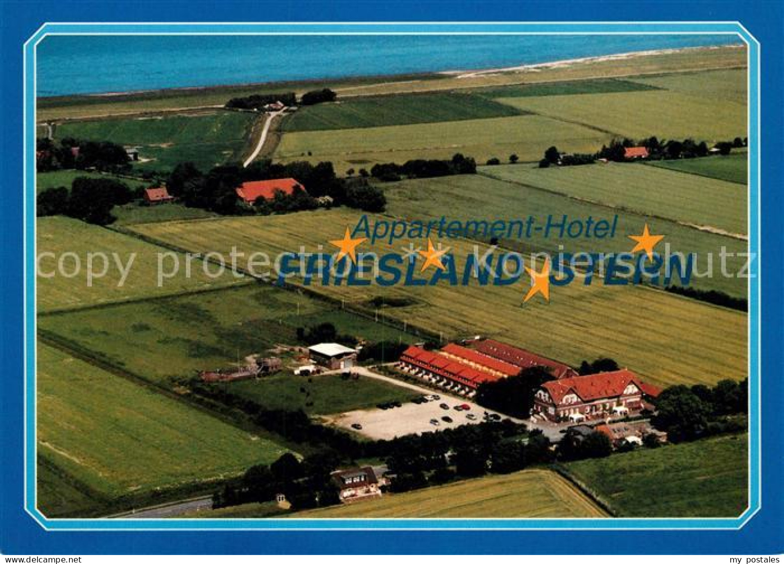 Wangerland Fliegeraufnahme Appartement Hotel Friesland Stern