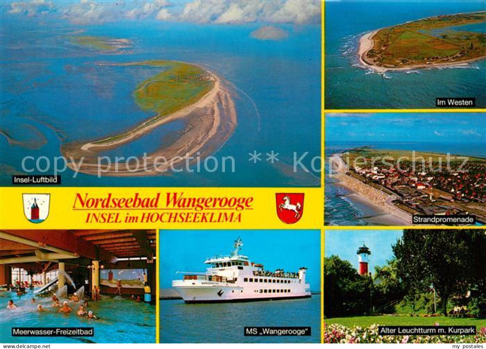 Wangerooge Nordseebad Fliegeraufnahme MS Wangerooge Leuchtturm