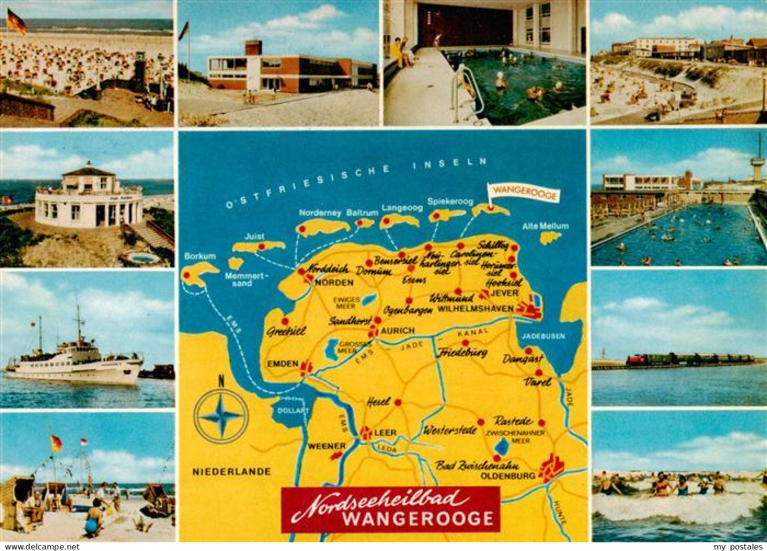 Wangerooge Wangeroog Nordseebad Strand Cafe Pudding MS Wangerooge Kurhaus Hallen