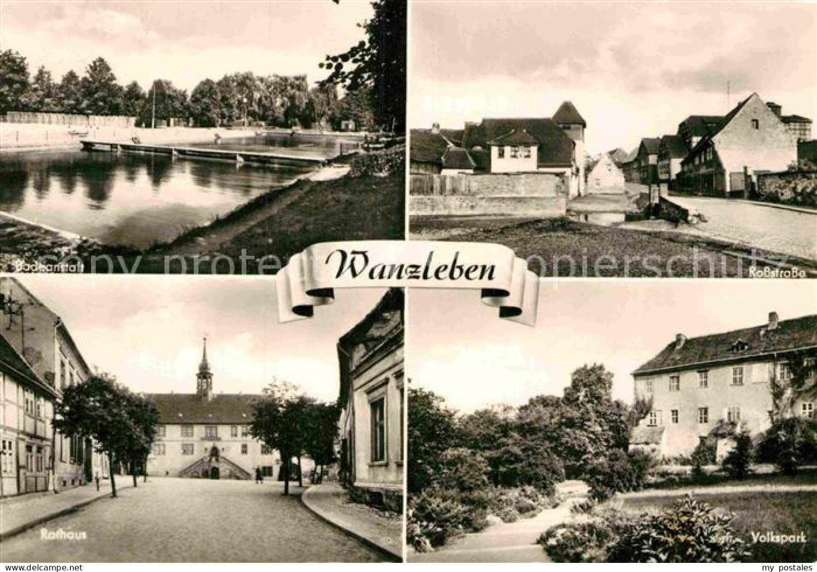 Wanzleben Badeanstalt Rossstrasse Rathaus Volkspark
