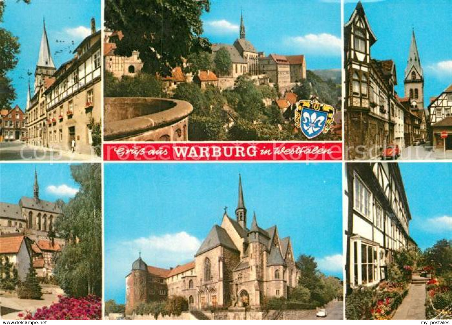 Warburg Westfalen Kirchenpartie Fachwerk