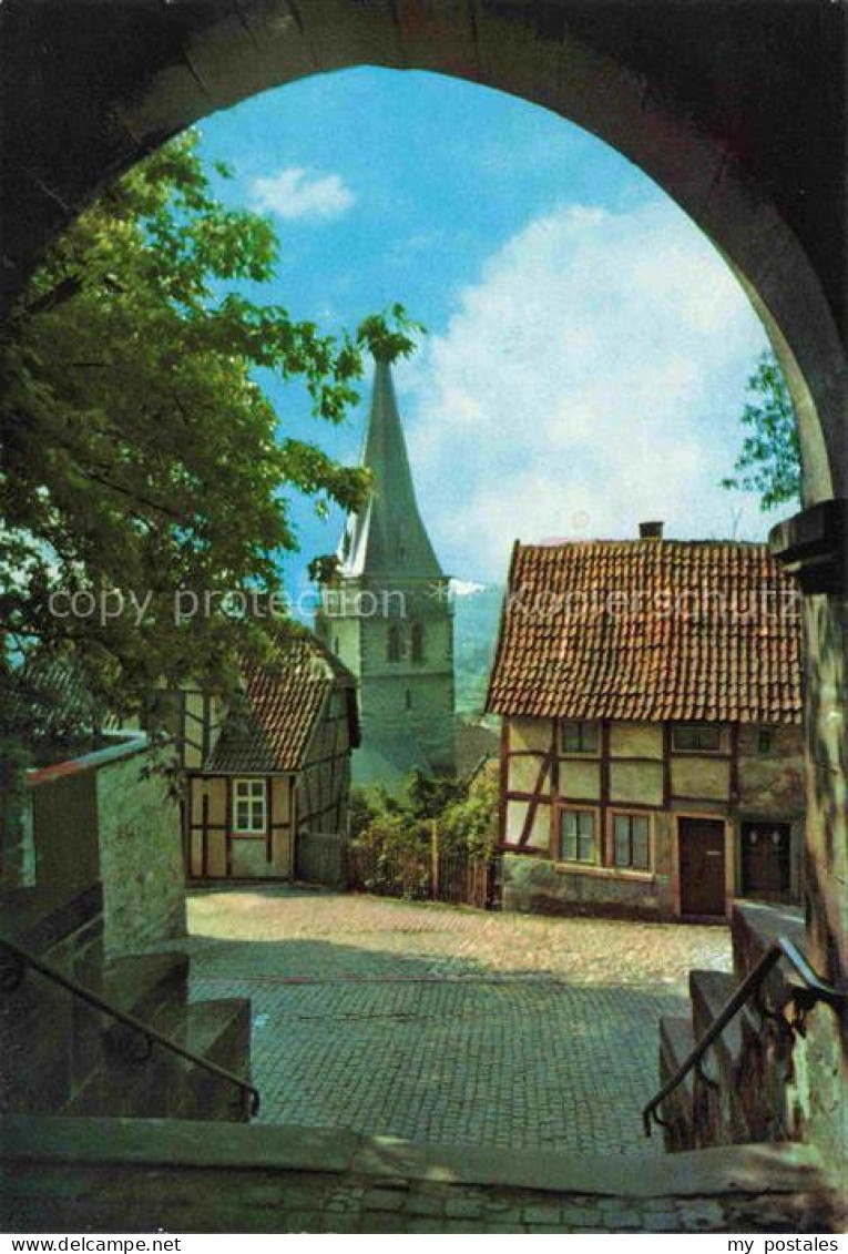 Warburg Westfalen Torbogen Rathaus Altstadt Kirche Fachwerk Kopfsteinpflaster Al