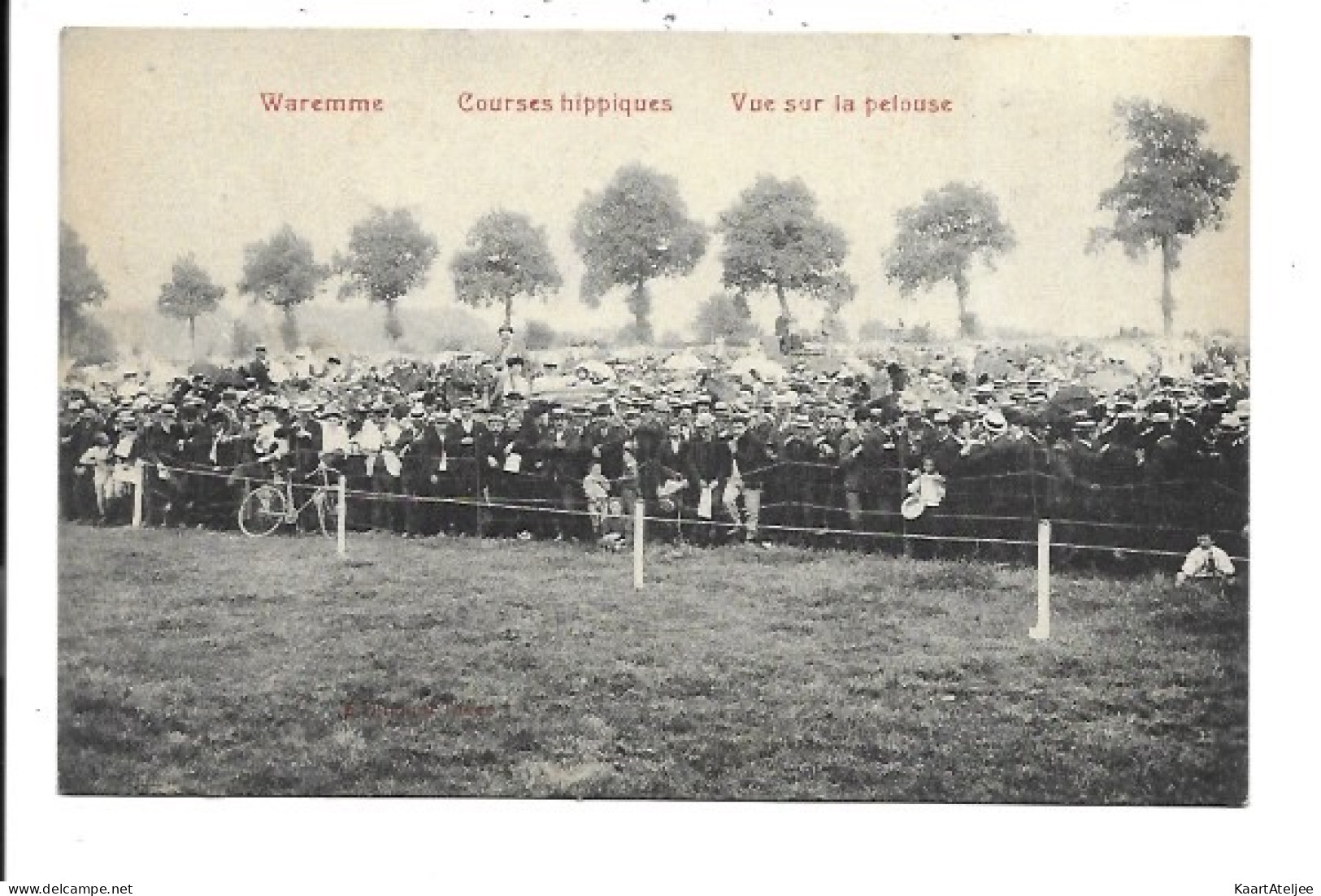 Waremme - Courses hippique - Vue sur la pelouse.