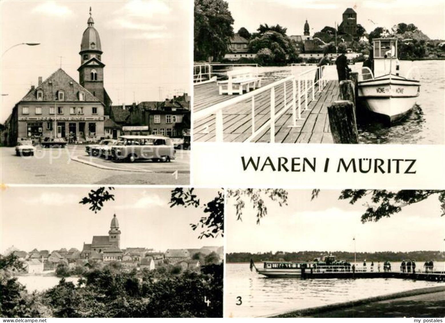 Waren Mueritz Markt Kirche Muehlenberg Kietzbruecke Mueritz Mecklenburgische See